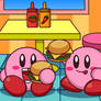 Kirby Eating Burger!!