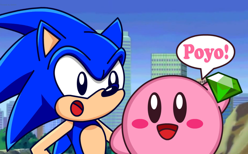 Sonic and Kirby by Kittykun123 on DeviantArt kirby in sonic the hedgehog 2