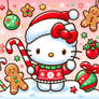 Hello Kitty Merry Christmas (AI Drawing)