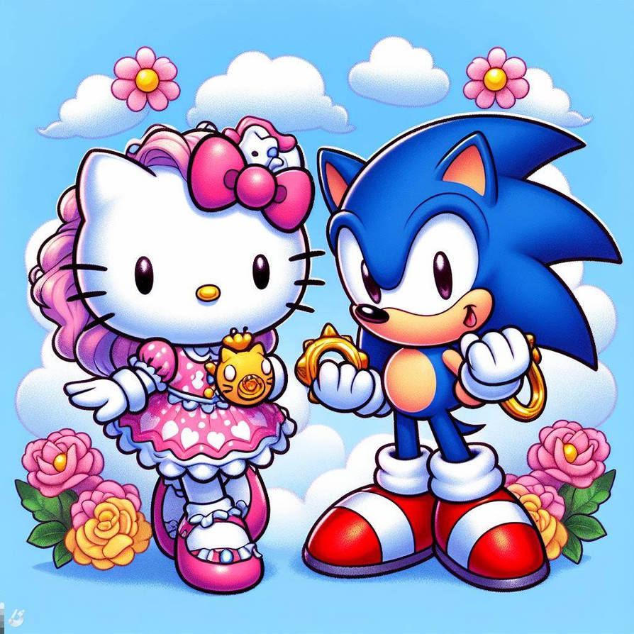 Hello Kitty and Sonic (AI Images) #4 by Kittykun123 on DeviantArt