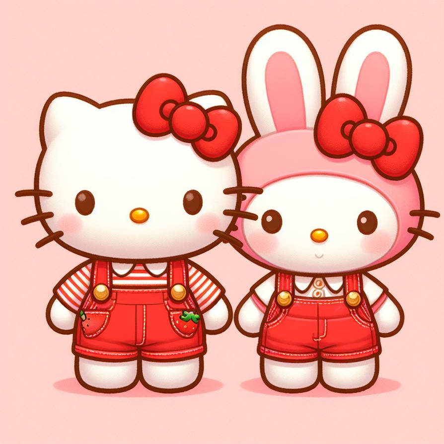 Hello Kitty and Little Rabbit (AI Images) by Kittykun123 on DeviantArt