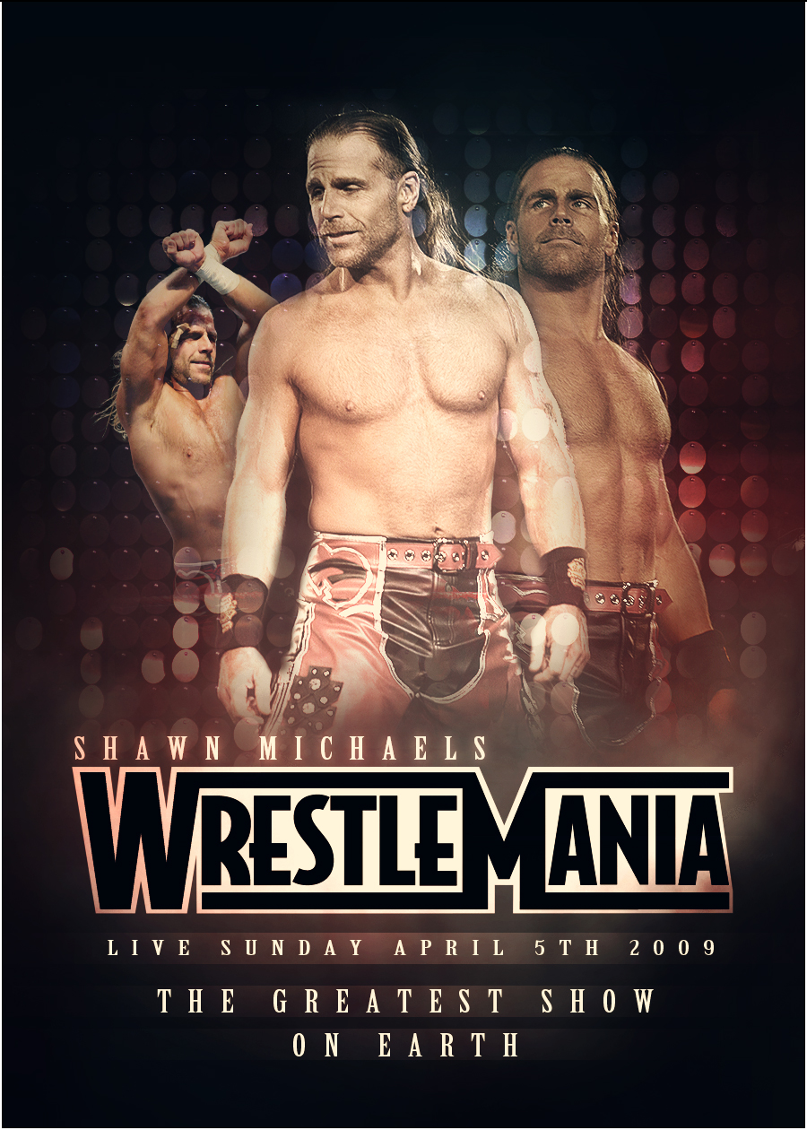 WWE Wrestlemania 25 HBK Poster