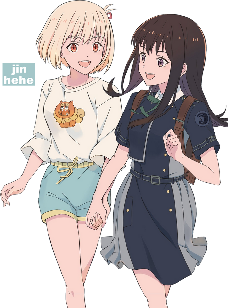 Inoue Takina and Nishikigi Chisato Render by jinhehe on DeviantArt