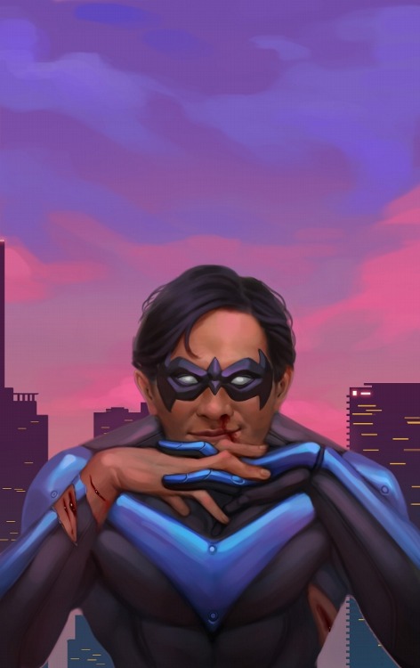 Nightwing at the city