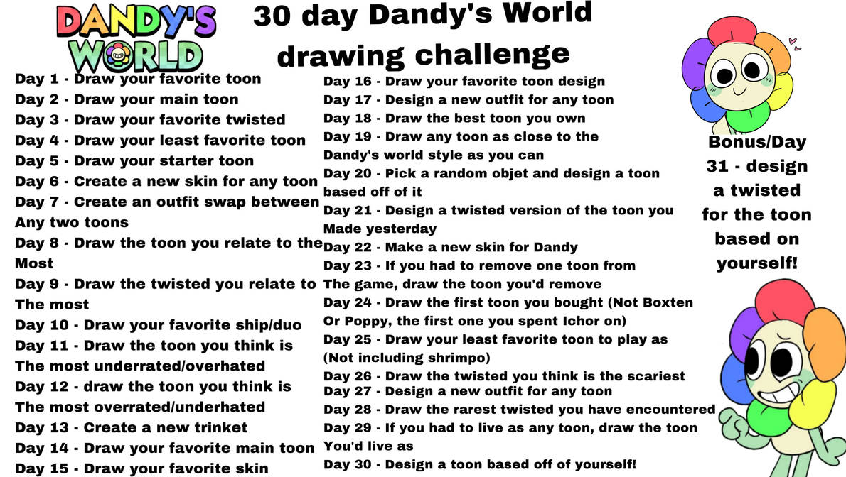 Deviantart Write Challenge Dandys world art challenge! by Ilikec4t5 on DeviantArt