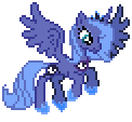 Desktop Ponies S1 Luna Flying