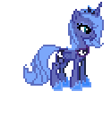 Desktop Ponies S1 Luna Sad