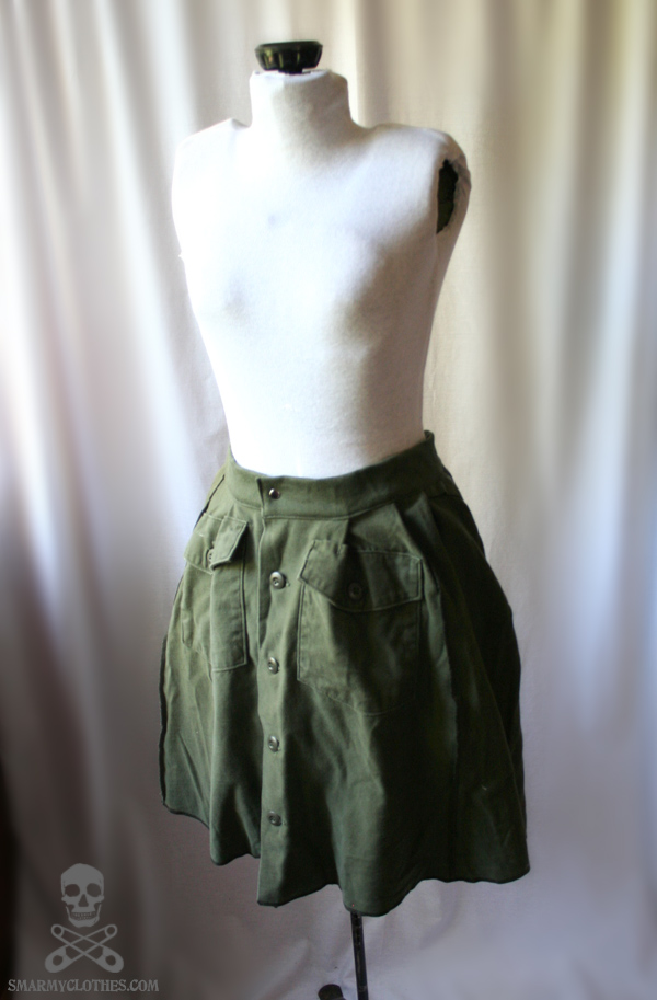 Army Fatigues Upcycled Skirt 4