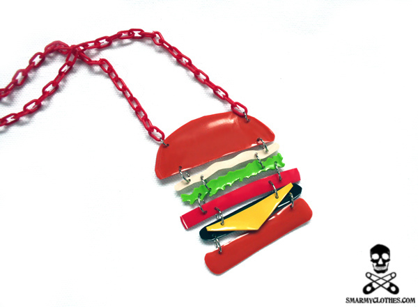 tasty burger necklace