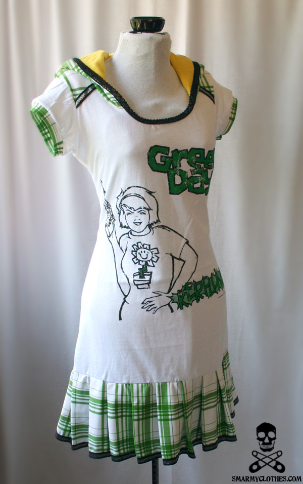 Green Day hoodie dress 4