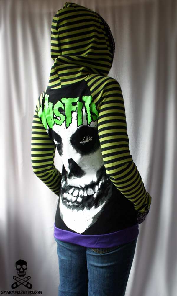 misfits stripe hoodie