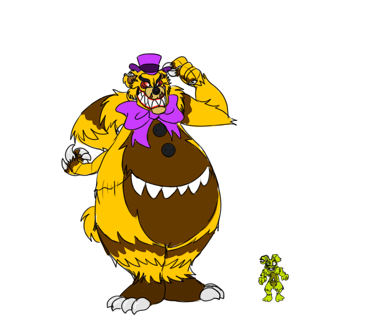 FNAF - Nightmare Fredbear and Plushtrap — Weasyl