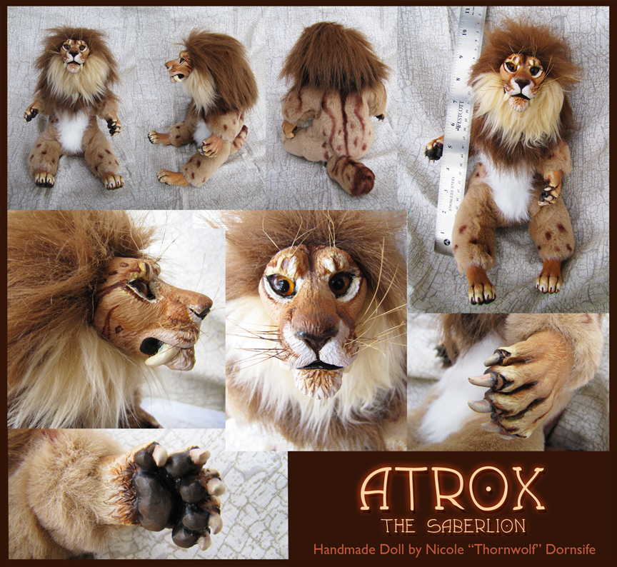 Atrox the Saberlion - Handmade Doll