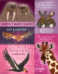 Animal Valentines - Printable Download