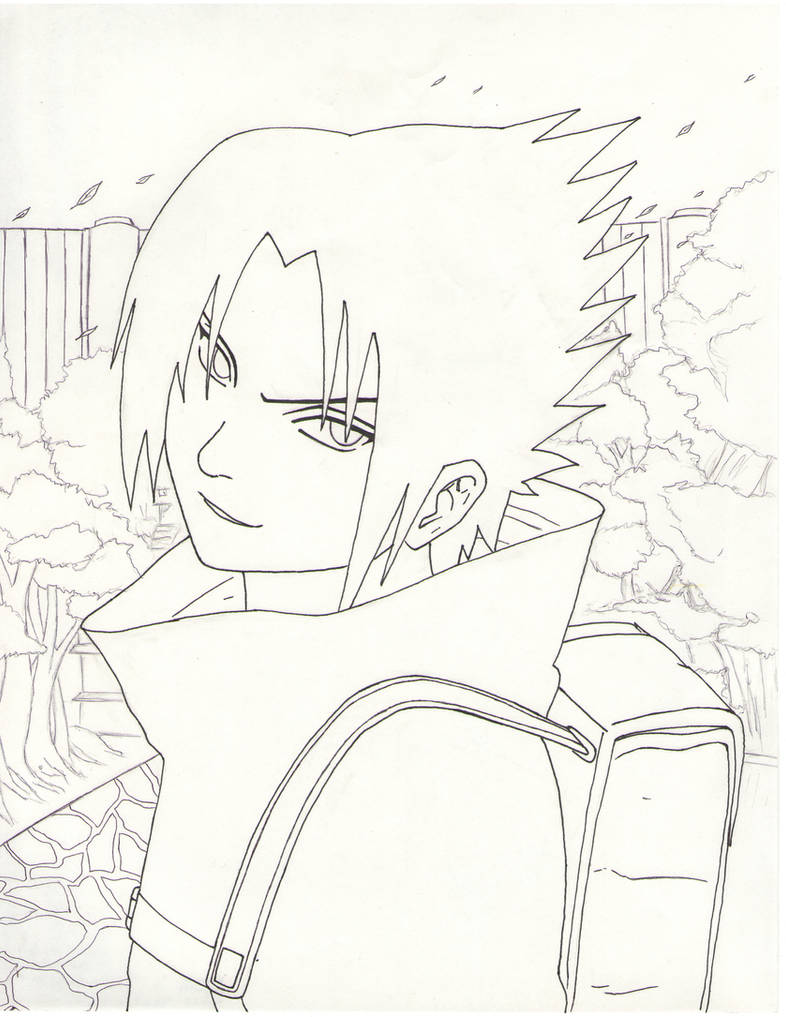 Sasuke Line Trace Sasuke Line Art by hemophobianessticity on DeviantArt