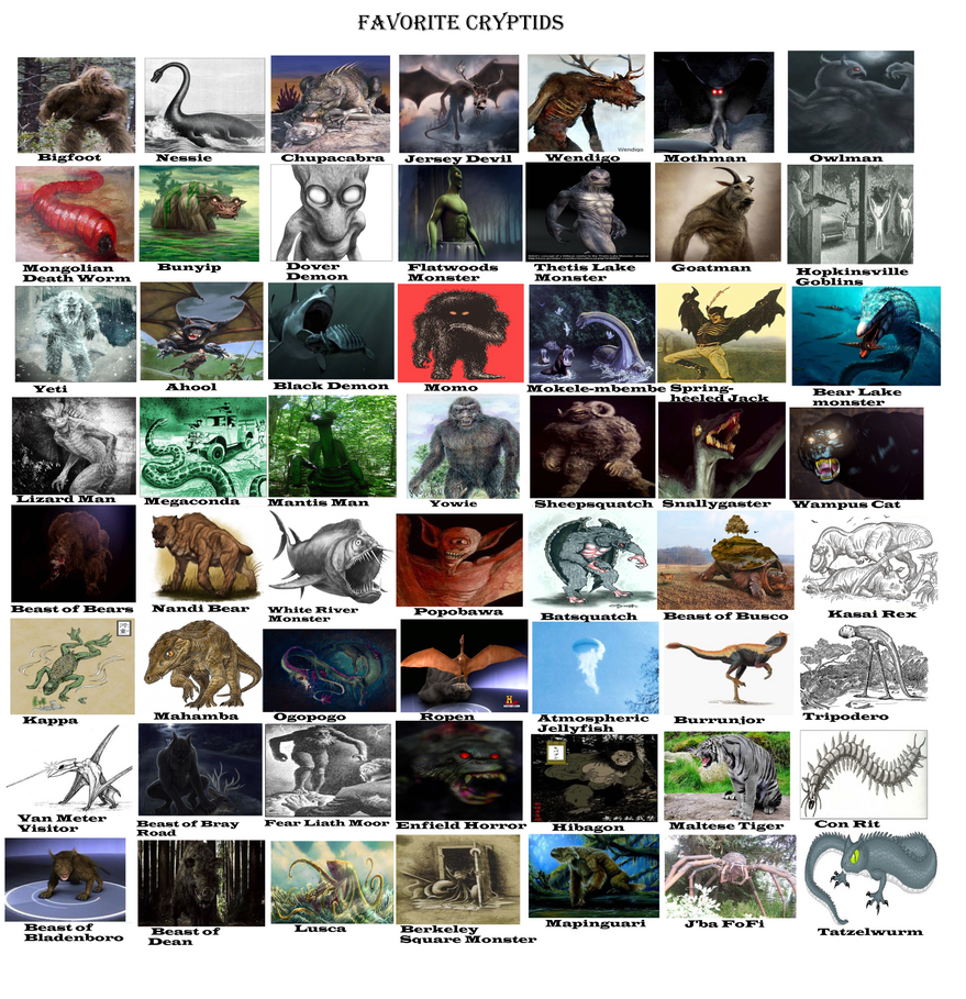 Favorite Cryptids by MaxGomora1247 on DeviantArt