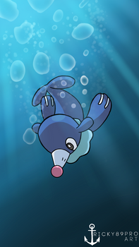 Popplio underwater