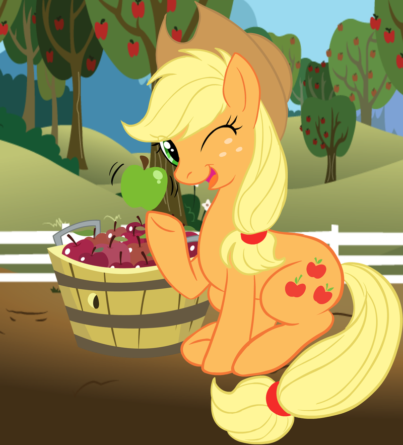 Applejack and her apples