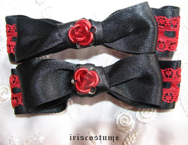 Goth Rosette clips