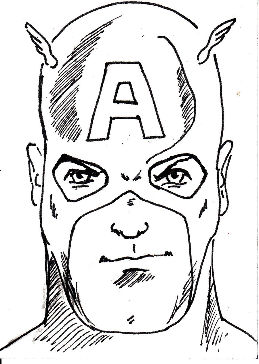 Captain America before colors