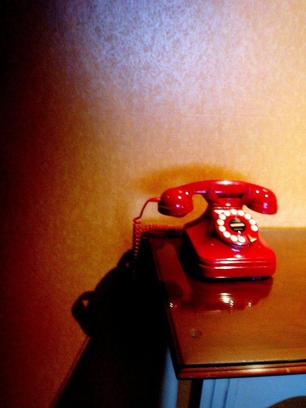 the telephone.