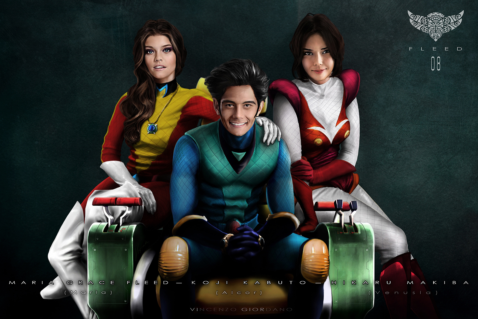 Grendizer's Heroes Trio: Koji, Hikaru, MariaGrace