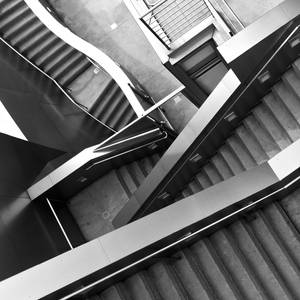 Stairs, Stairs and More Stairs, Black and White