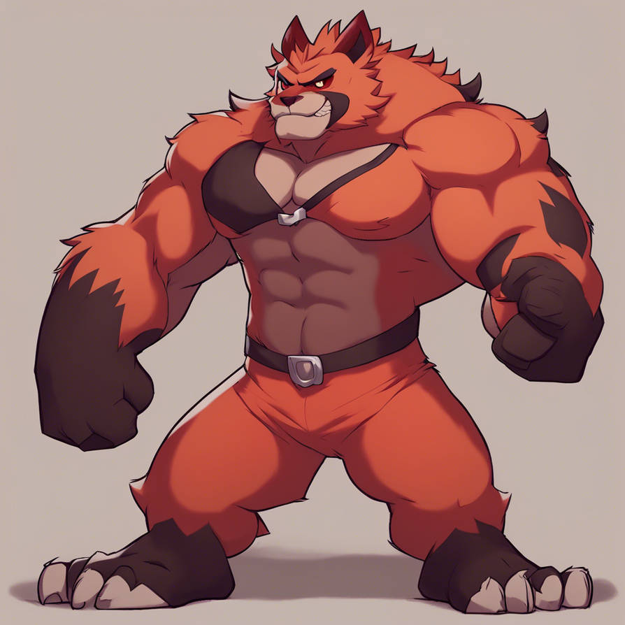 Furry musculoso IA