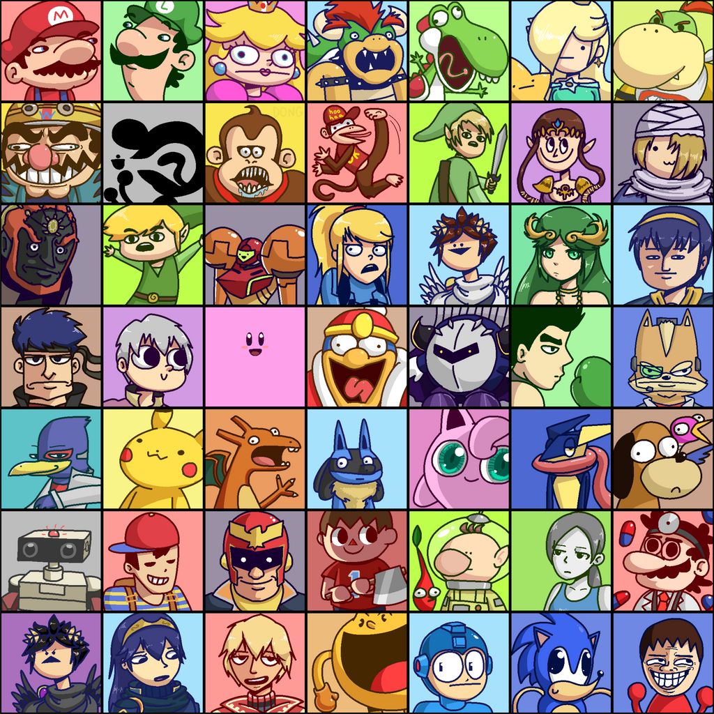 Super Smash Bros 4 Roster (SSB4) by Zerocakes on DeviantArt