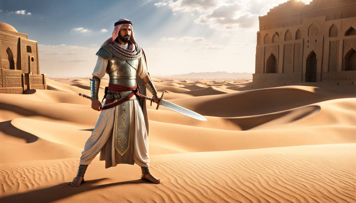 An Ancient Arab with Sword