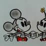 Mickey mouse and Minnie Mouse  Draw