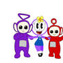 Daisy with Tinky Winky and Po