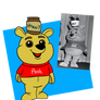winnie the pooh disneyland vintage mascot drawing 