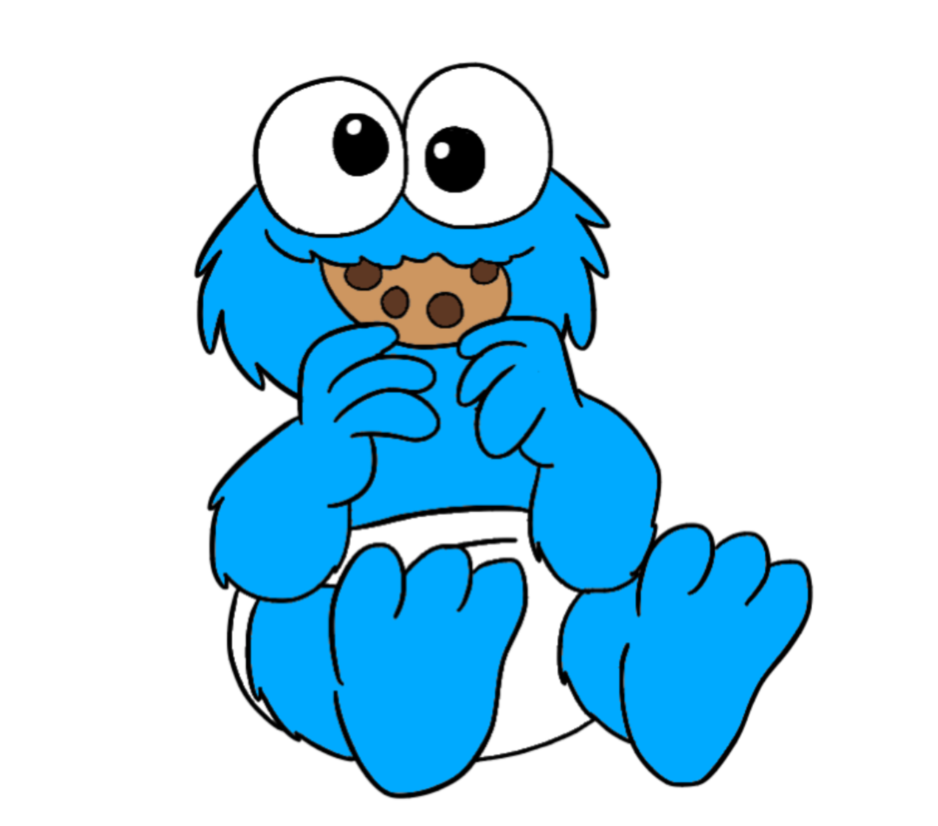 Baby Cookie Monster SVG - Gravectory