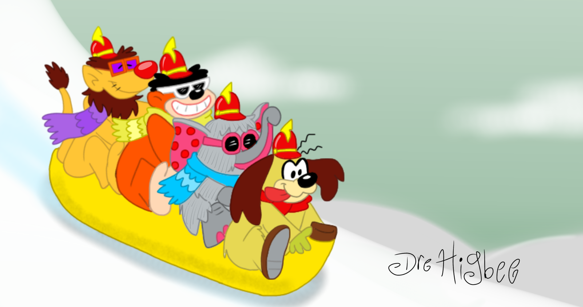 Banana Split Ride (The Banana Splits) Banana sledding by mcdnalds2016 on DeviantArt