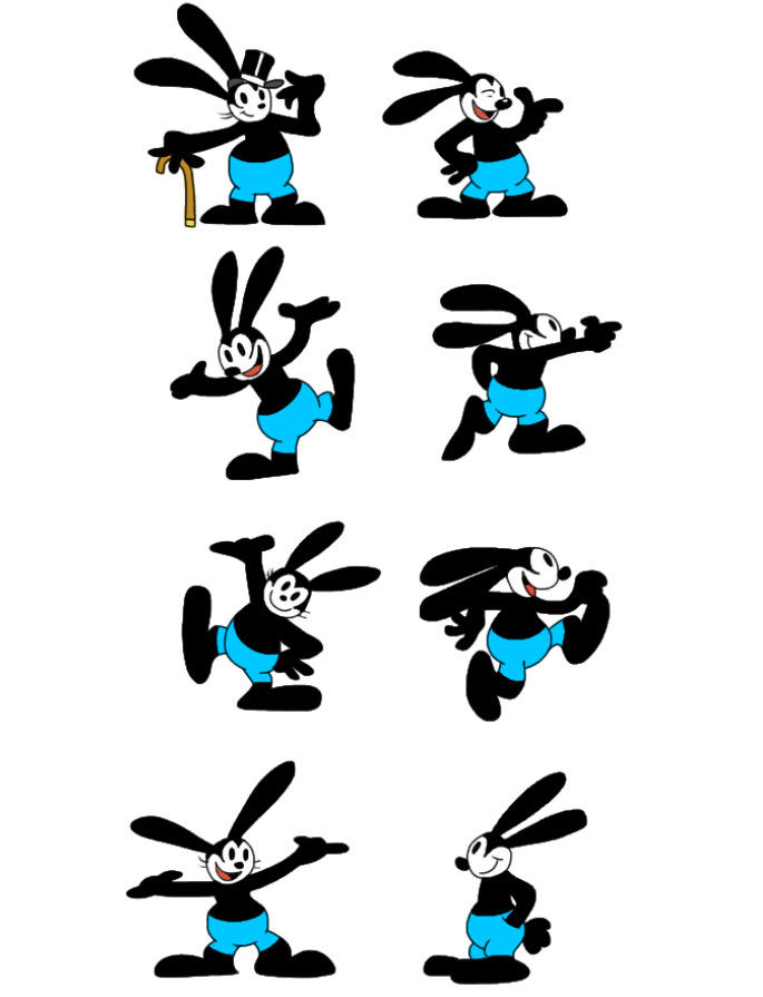 Oswald the Lucky Rabbit stickers by mcdnalds2016 on DeviantArt