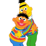 Ernie and Bert Hug clipart 