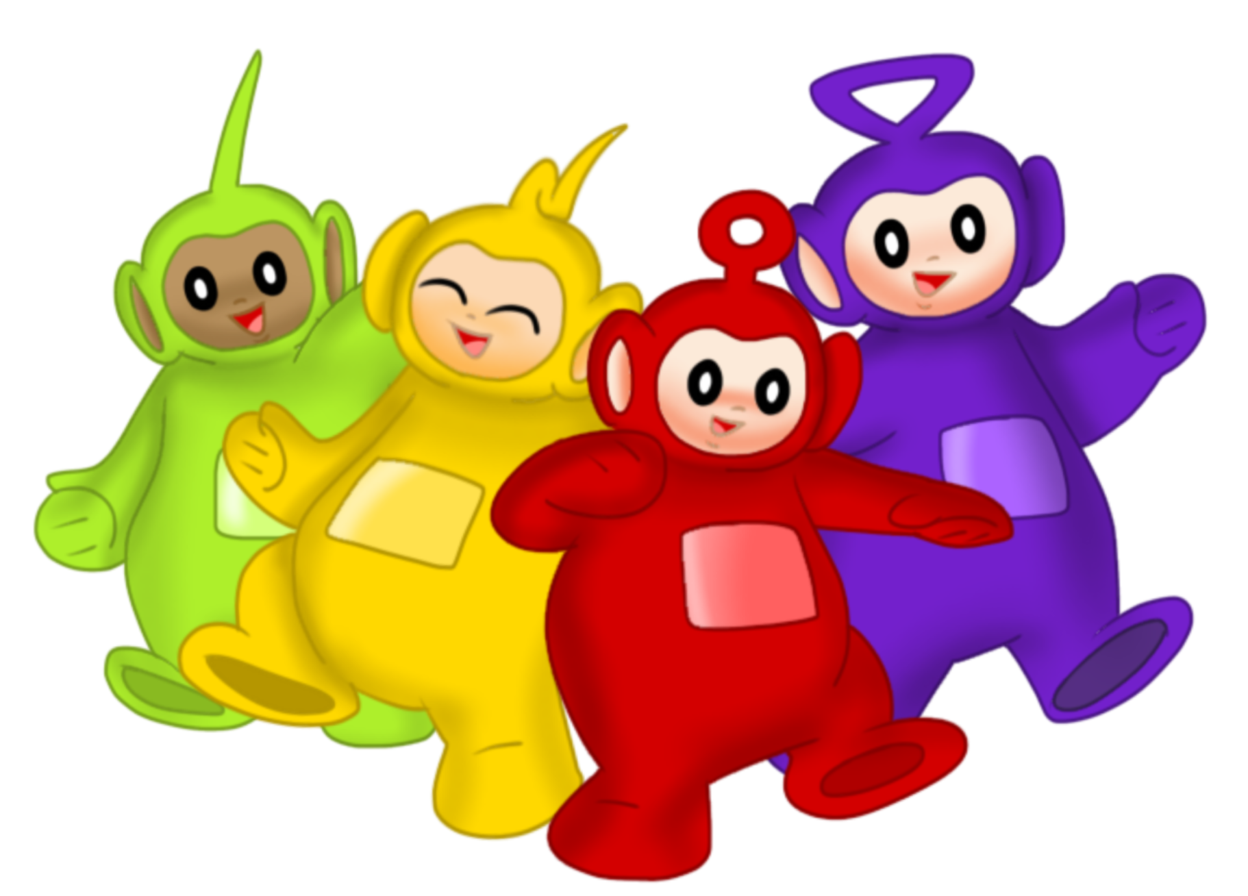 Four happy Teletubbies by mcdnalds2016 on DeviantArt