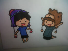 Amazingphil and Danisnotonfire Chibi