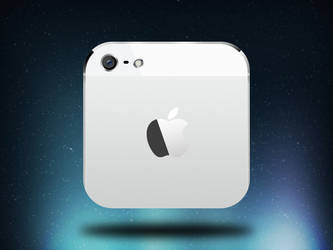 iPhone 5 iOS icon - white