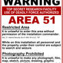 Area 51 Warning Sign