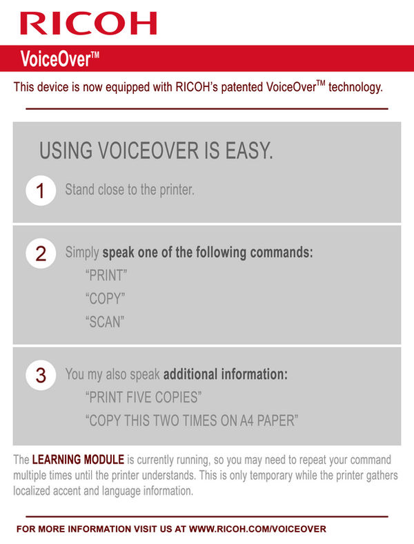 RICOH VoiceOver