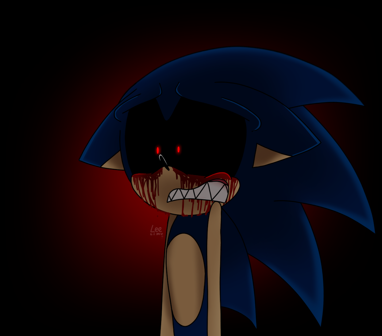 Just a random unplanned Sonic.exe crying art. by TheUnamusedIdiot on ...