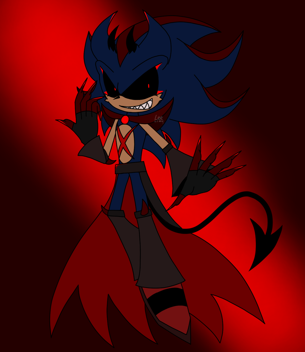 Sonic.exe 2nd form, idk why by TheUnamusedIdiot on DeviantArt