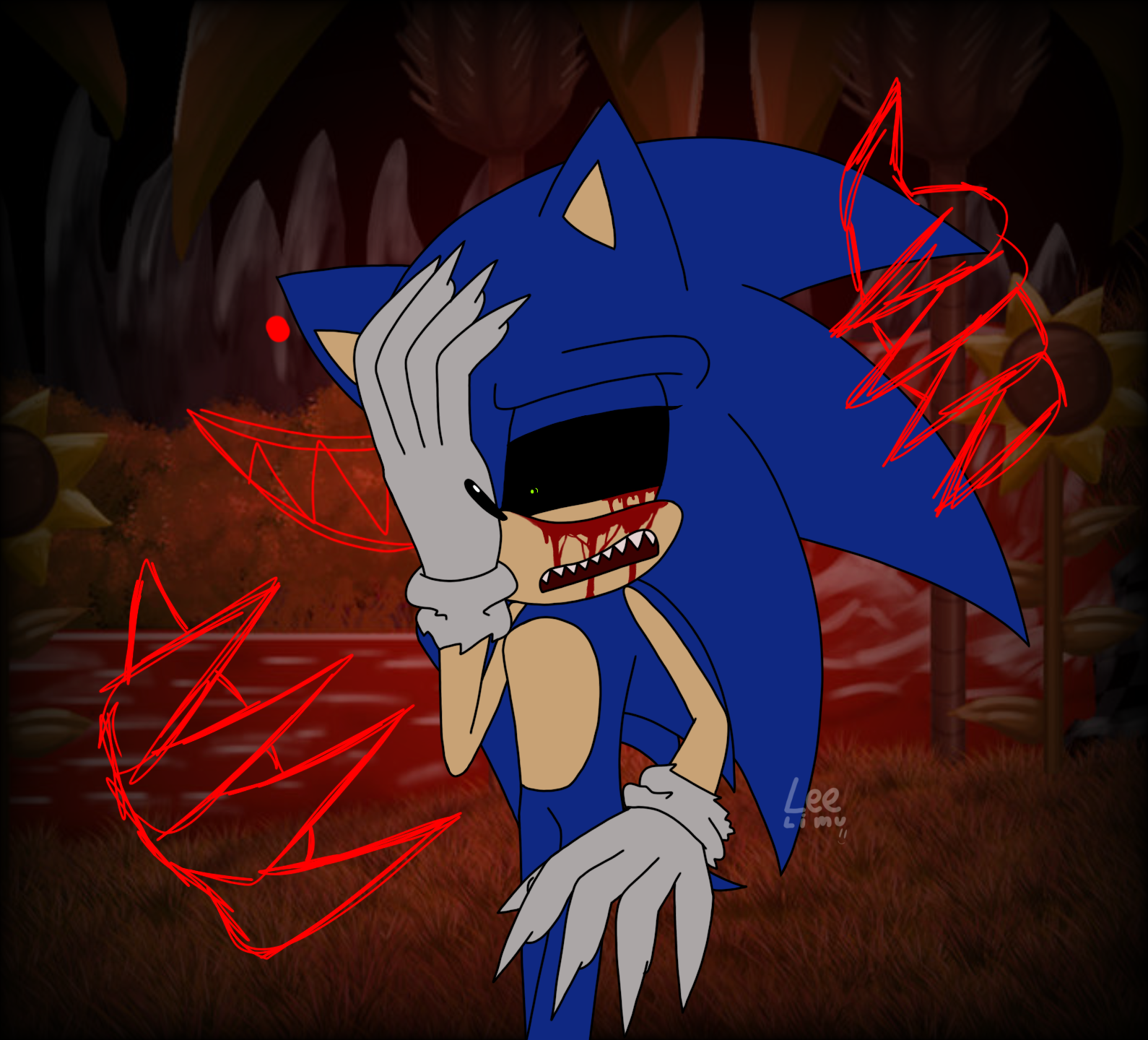 Sonic as Sonic.exe's minion by DaUltimateLimuleeXD on DeviantArt