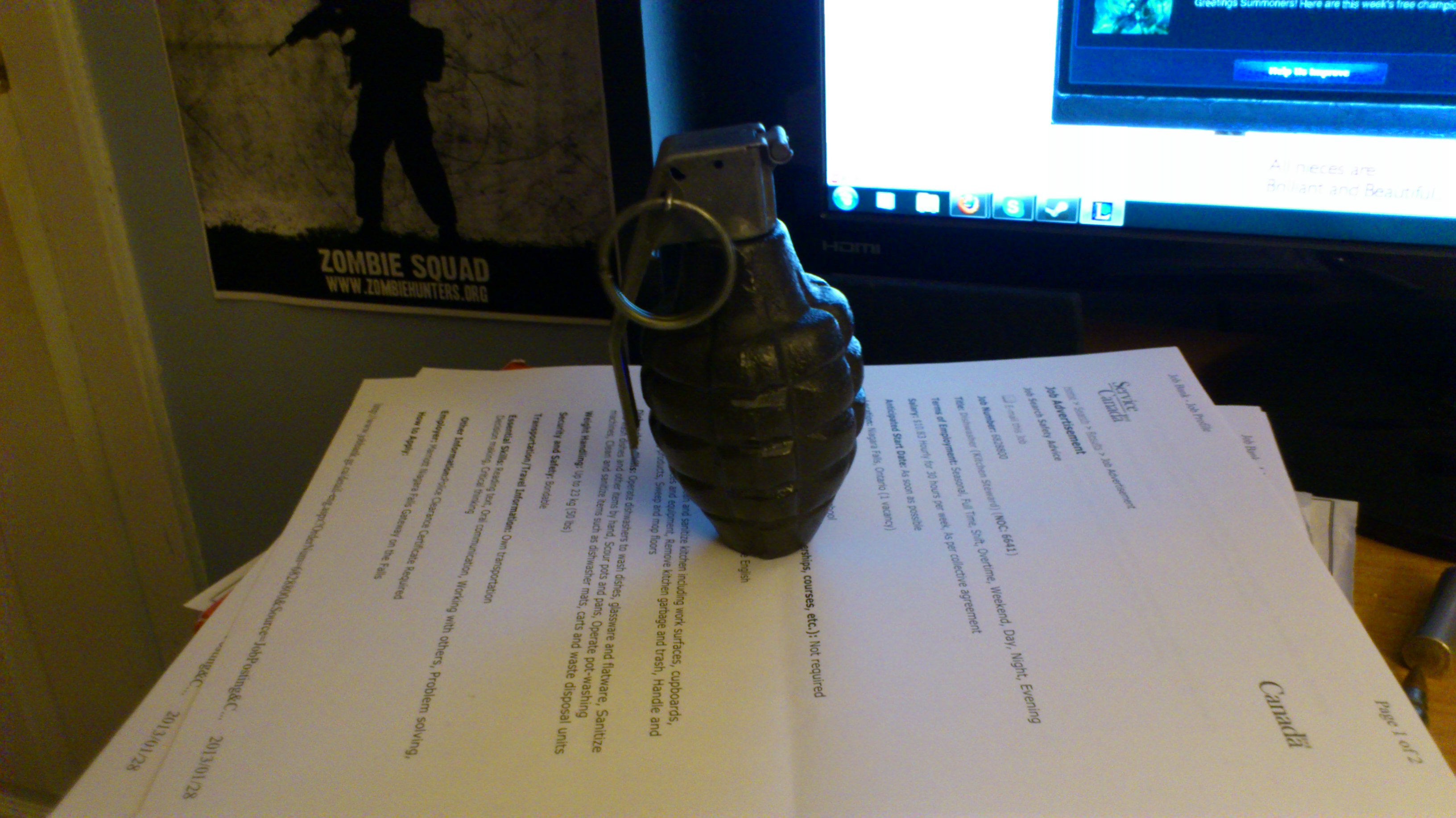 Grenade Paperwieght