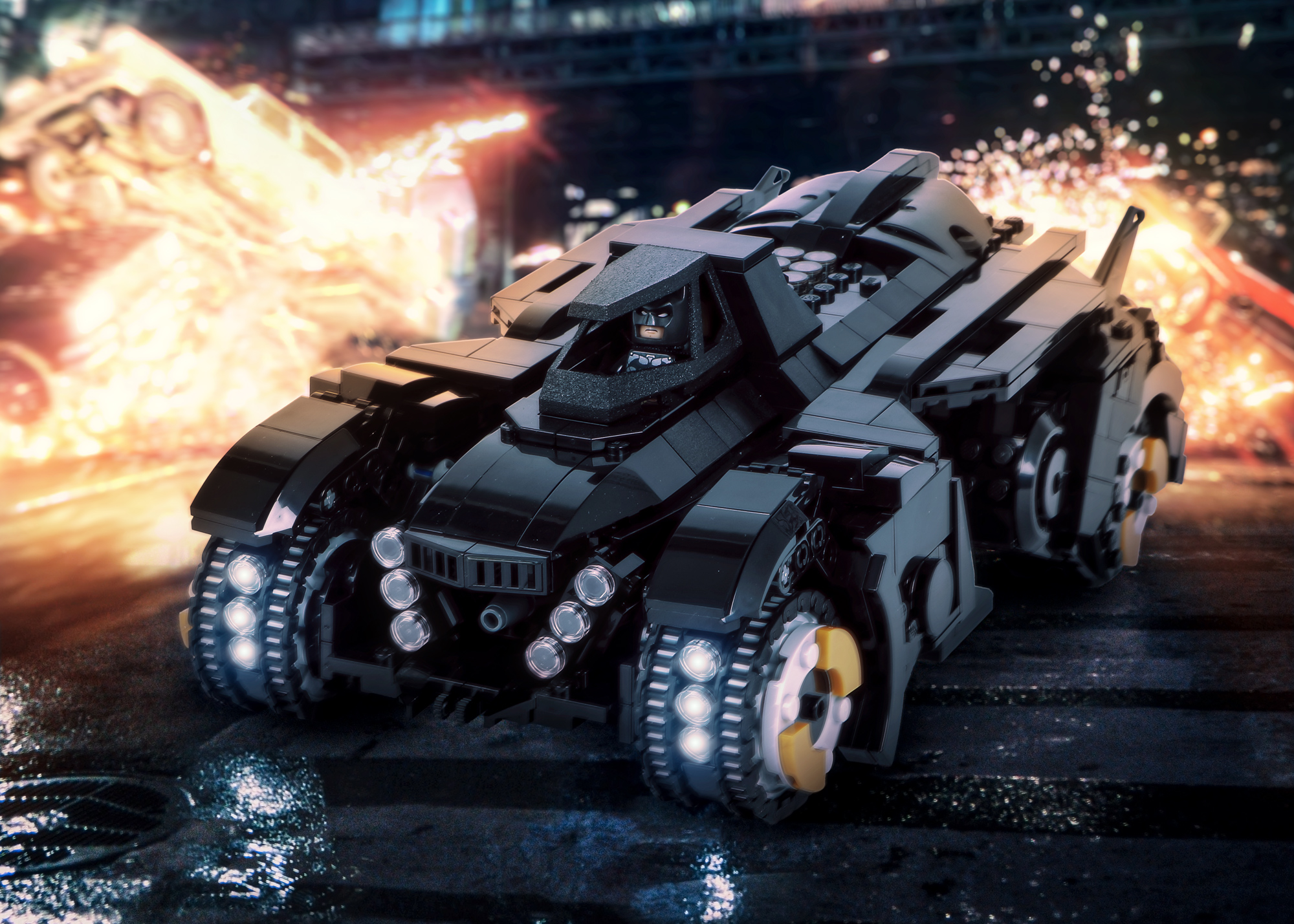 LEGO Arkham Knight Batmobile In Action by LittleWikis on DeviantArt