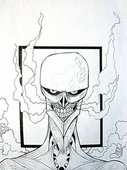 Attack on Ghost Rider_lineart.