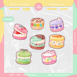 {konbini} macaron collection pngs