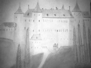 Castle pencil sketch